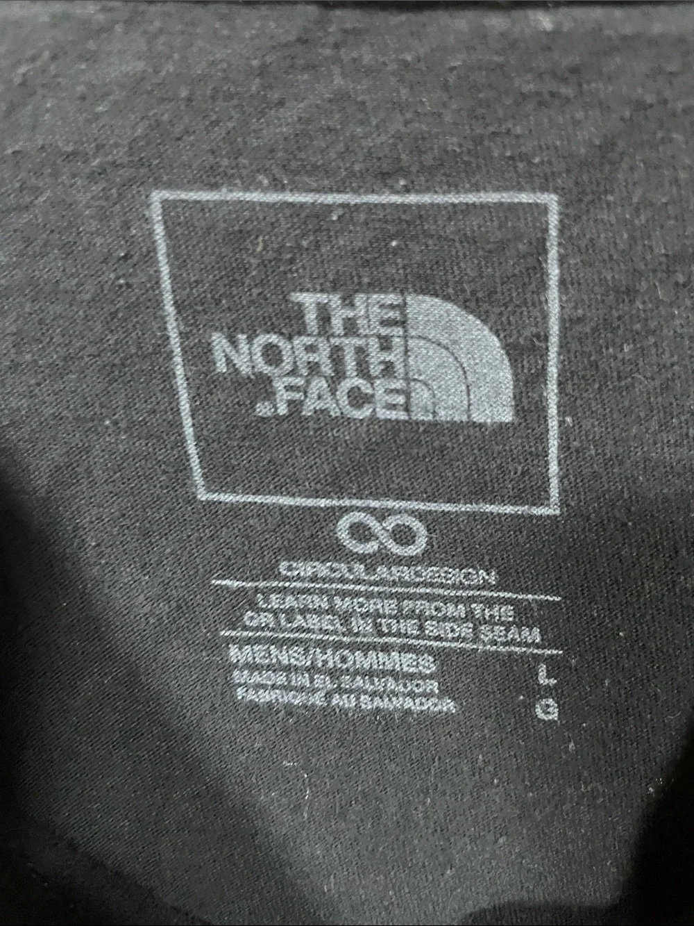The North Face Black Tee with White Logo